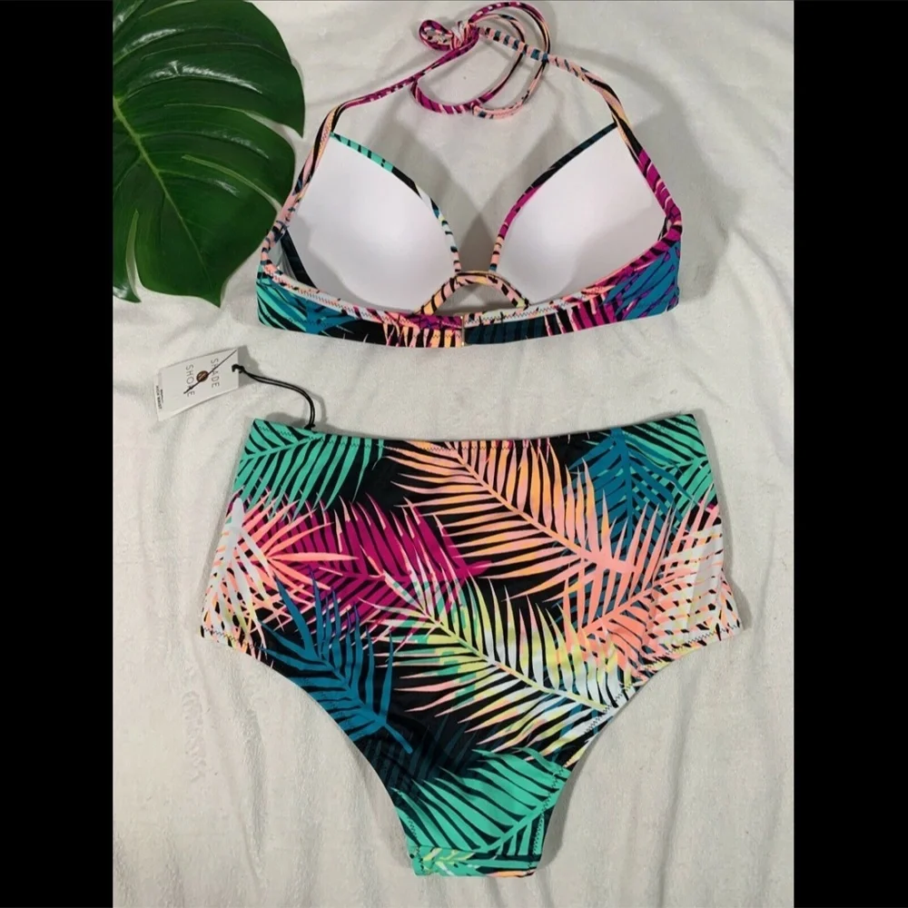 NEW Shade & Shore Bikini Top [ 34B ] + Beach High Waist Bottom [ Small ]‎